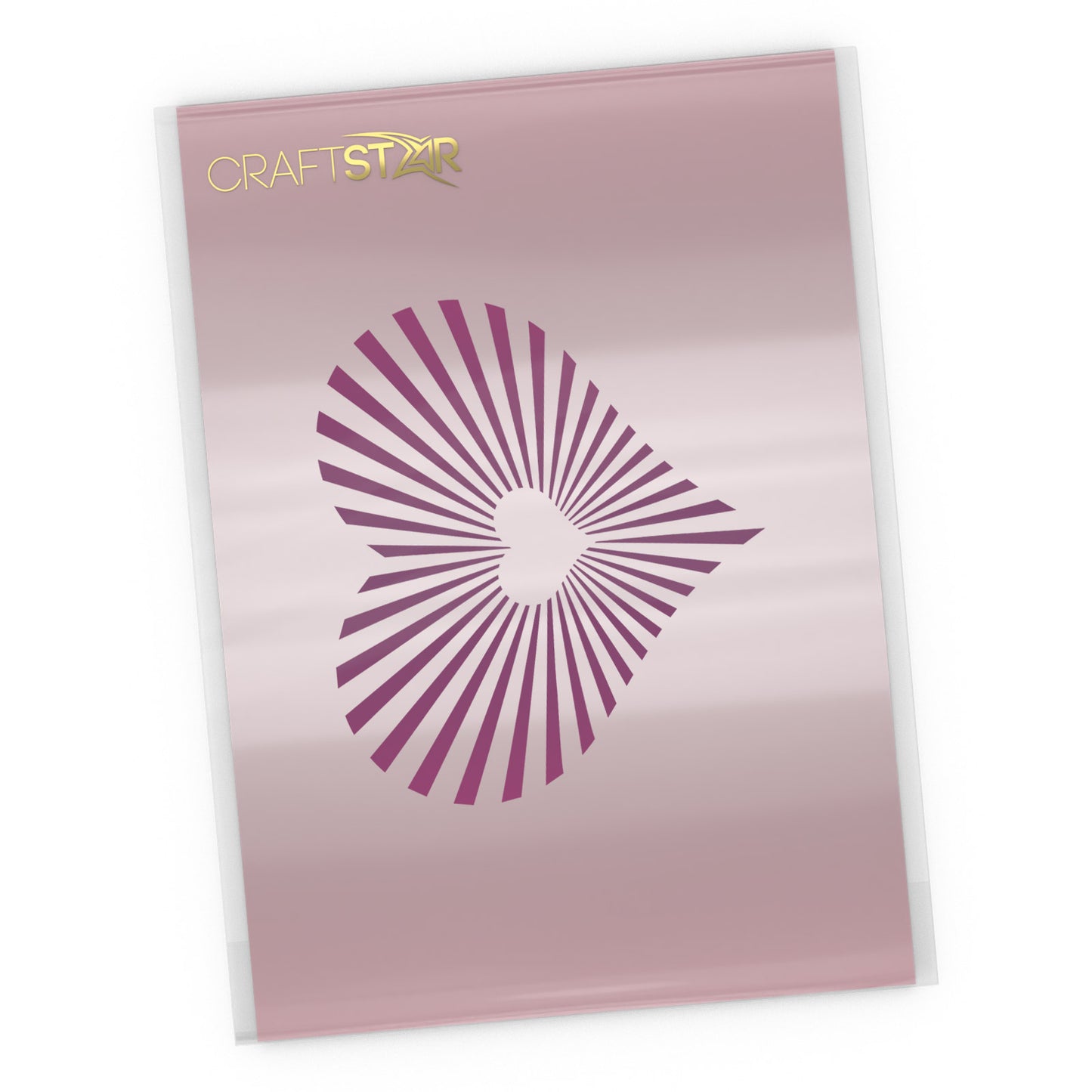 Sunburst Heart Craft Stencil