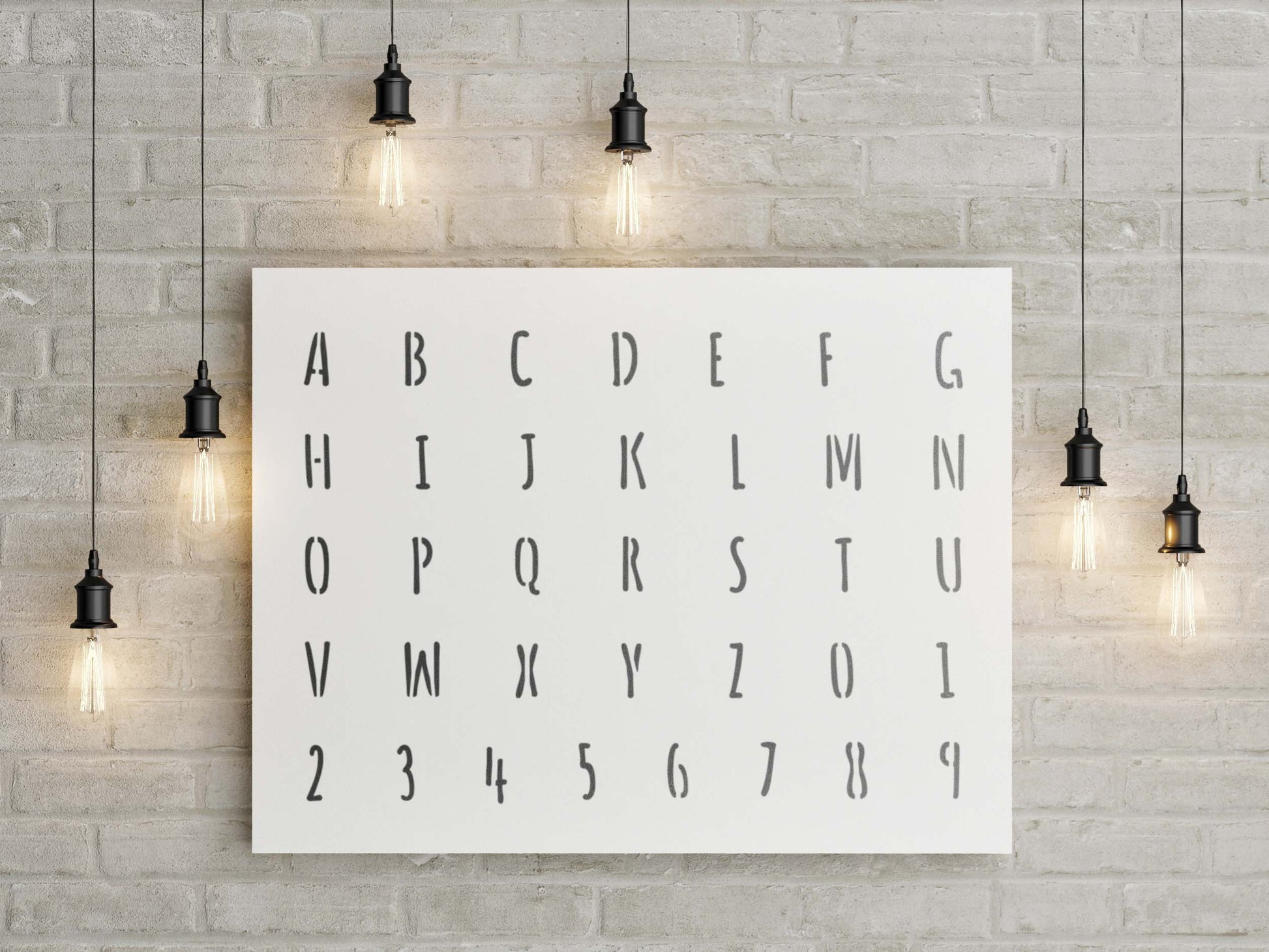 CraftStar Large Handwriting Font Alphabet Stencil