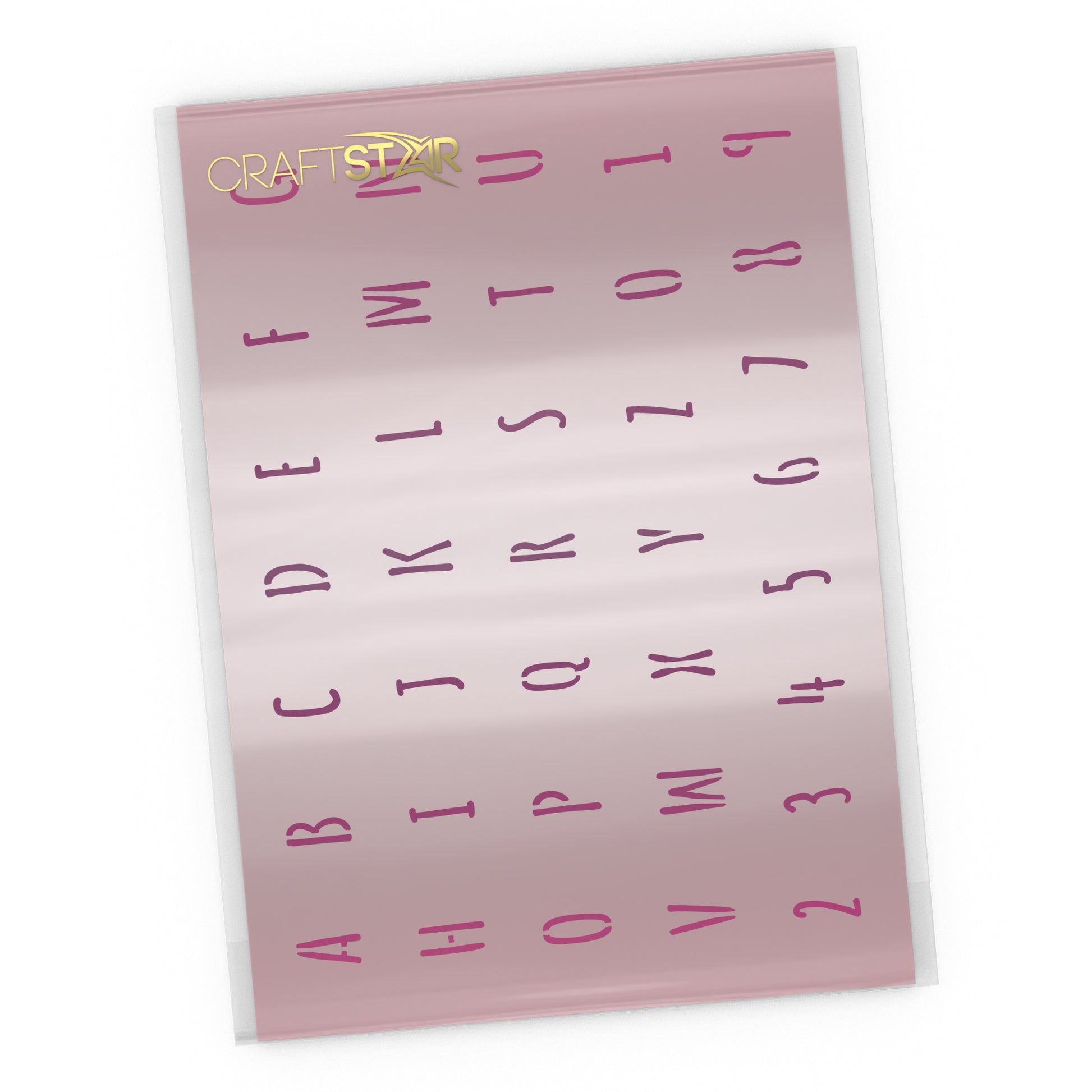 CraftStar Alphabet Stencil - Modern Handwritten Font