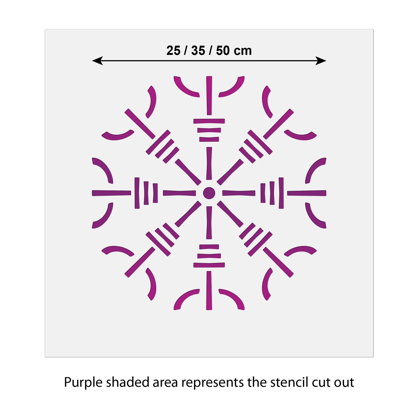 CraftStar Large Helm Of Awe Stencil Size Guide