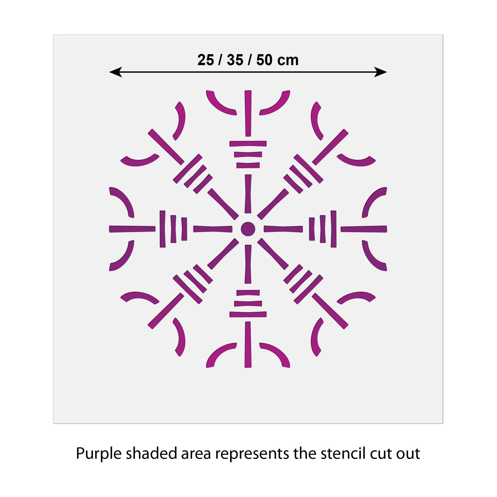 CraftStar Large Helm Of Awe Stencil Size Guide