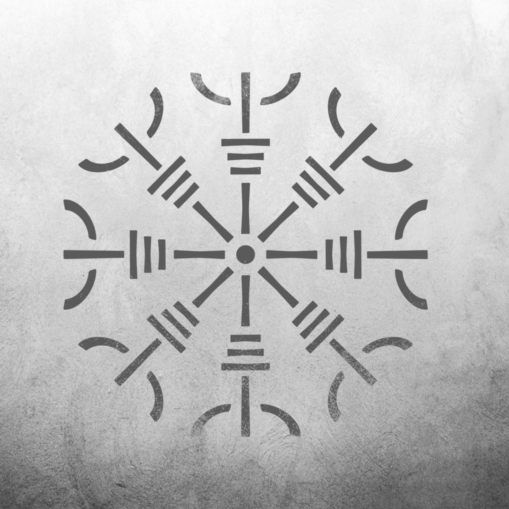 CraftStar Large Helm Of Awe Stencil painted on wall
