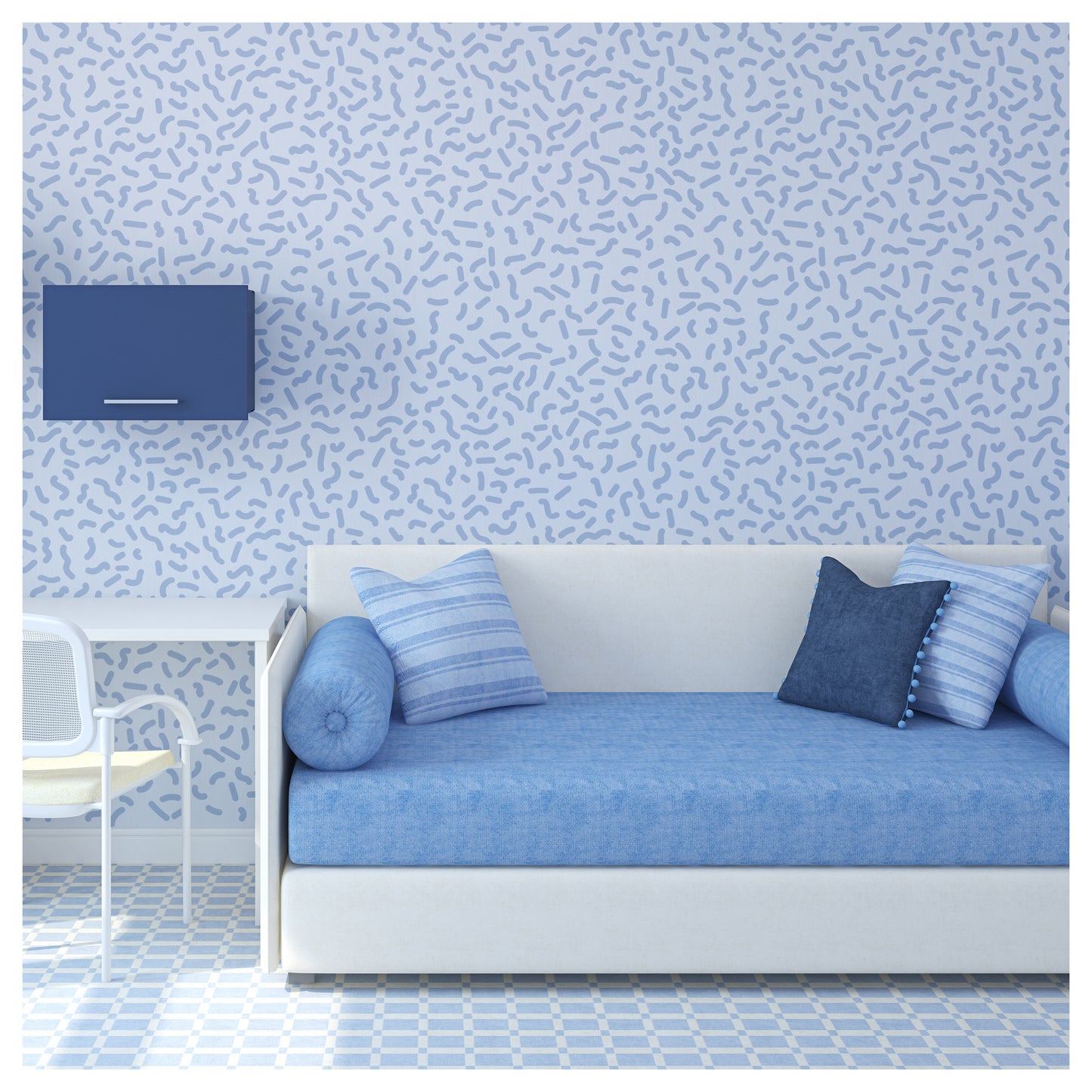 CraftStar Memphis Pattern Stencil used to decorate Wall