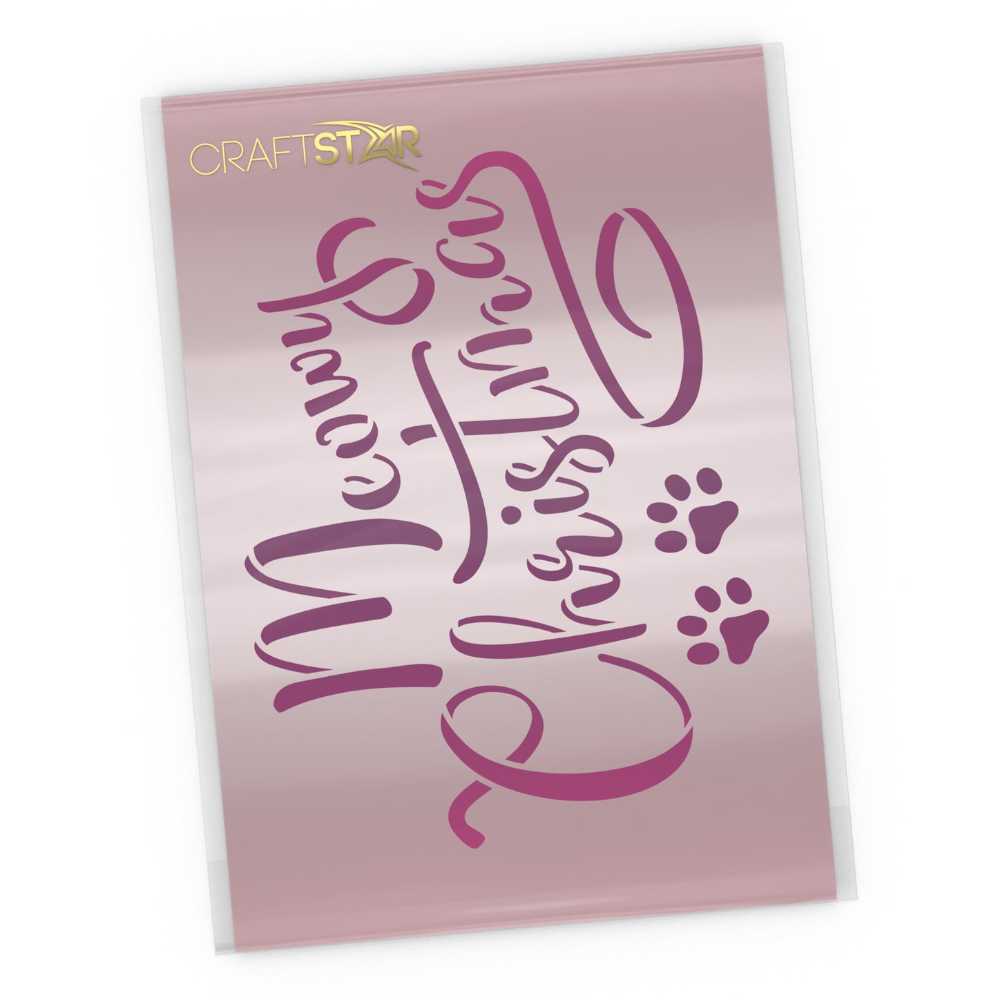 CraftStar Meowy Christmas Stencil