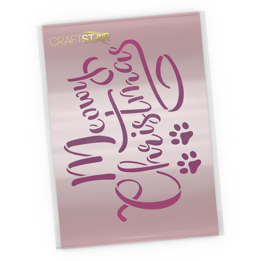 CraftStar Meowy Christmas Stencil
