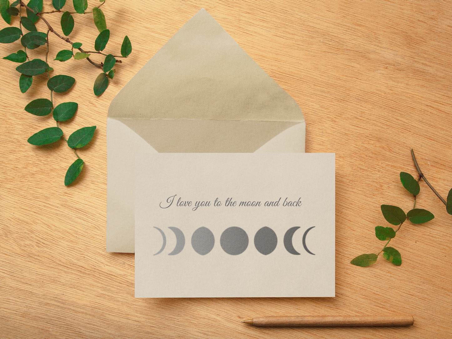 CraftStar Moon Phases Stencil Card Example