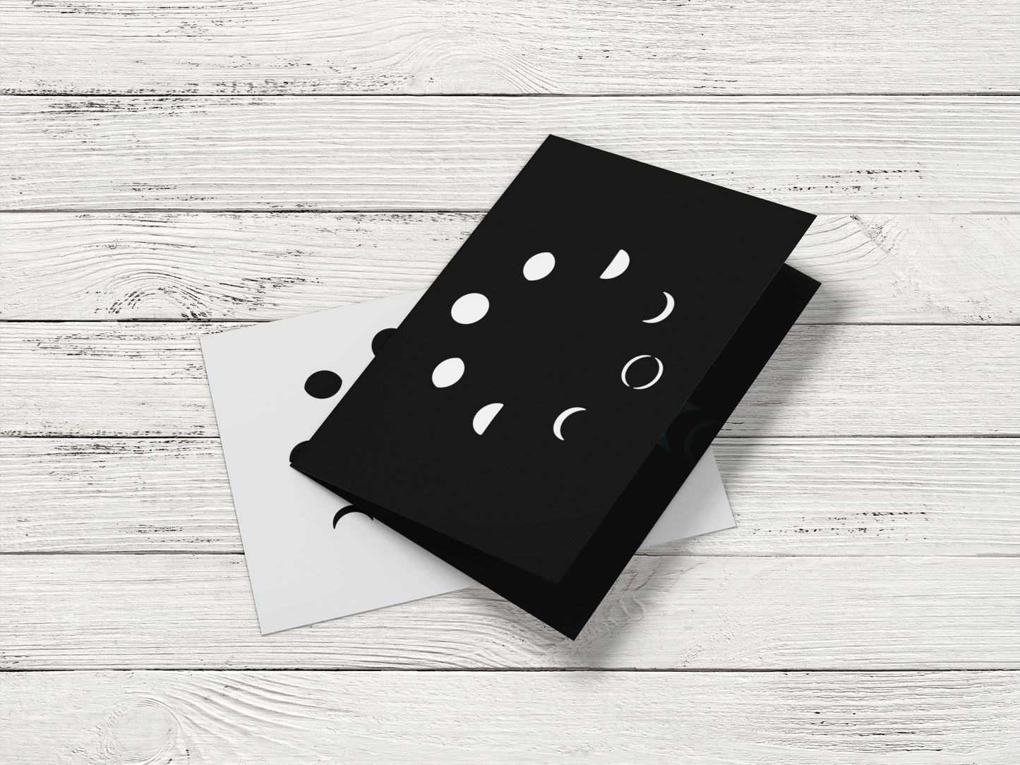 CraftStar Moon Phases Stencil used to make card