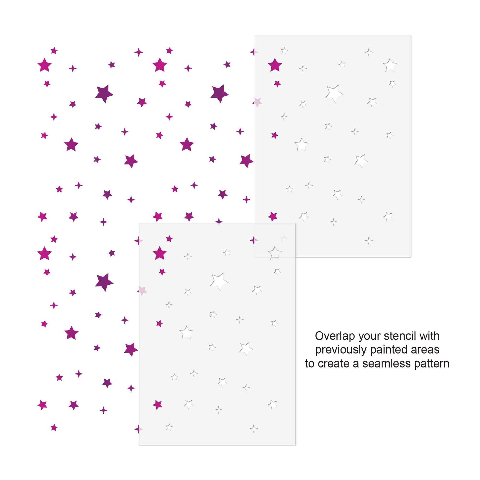 CraftStar Starry Night Stencil Use Guide