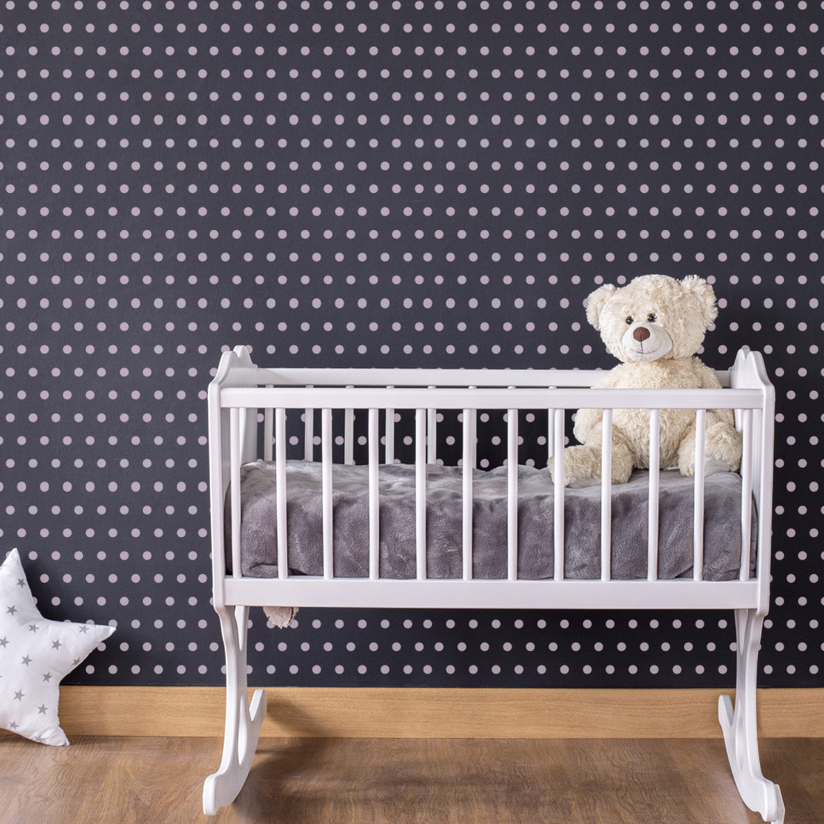 CraftStar Small Polka Dot Wall Stencil in Nursery