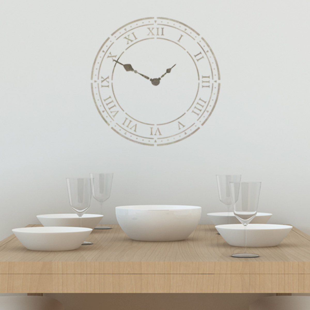 CraftStar Roman Numeral Clock Stencil