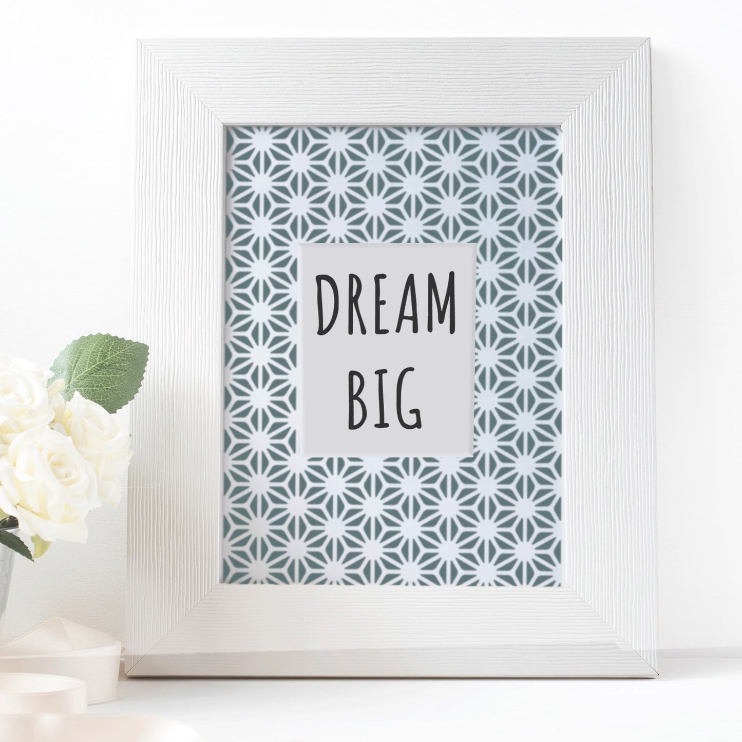 CraftStar Asanoha Pattern Stencil as framed print