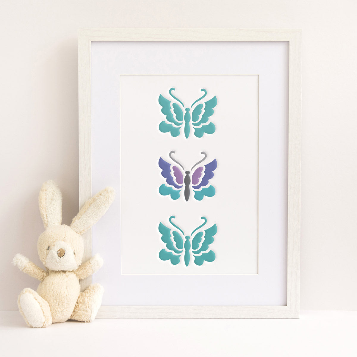 CraftStar Butterflies Stencil Set in Frame