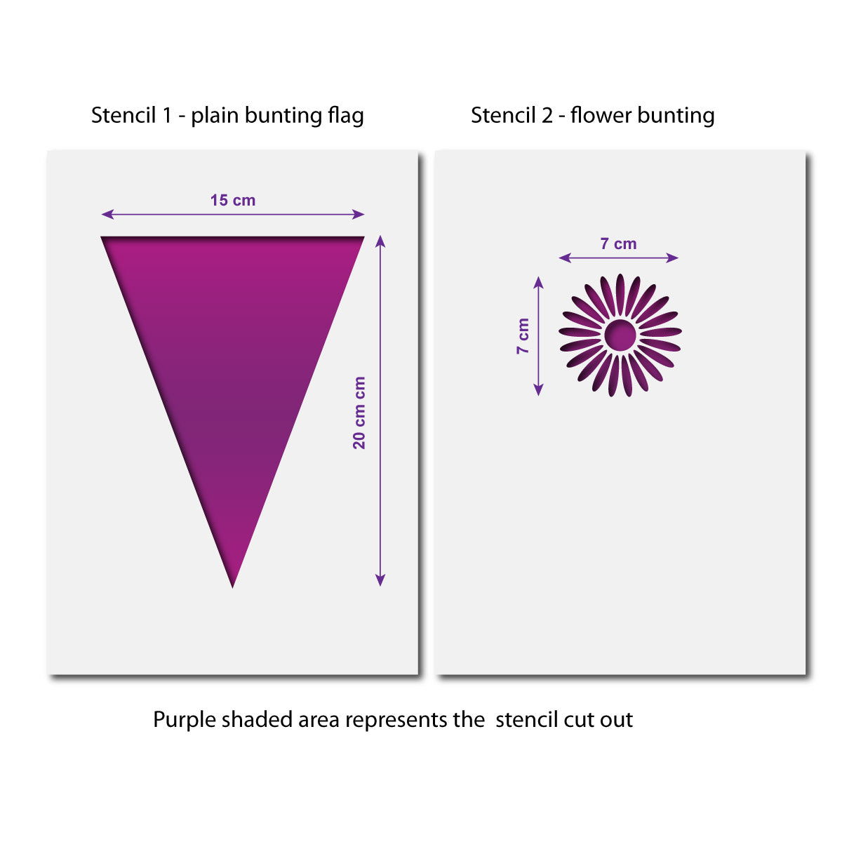 Flower Bunting Stencil Set