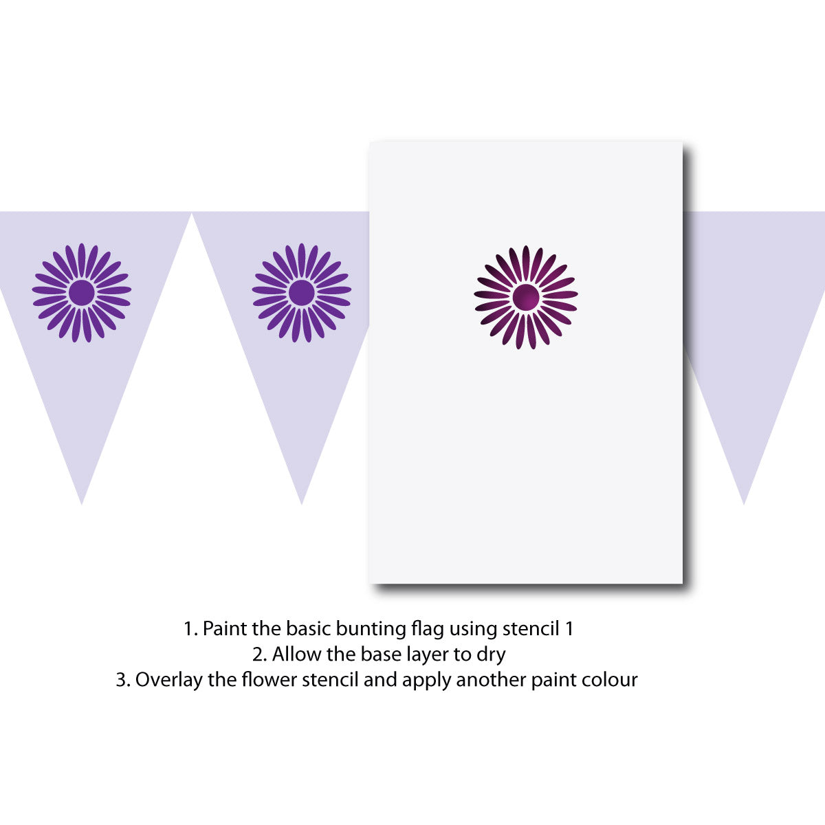 Flower Bunting Stencil Set