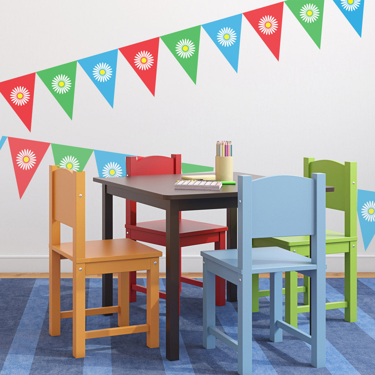 Flower Bunting Stencil Set