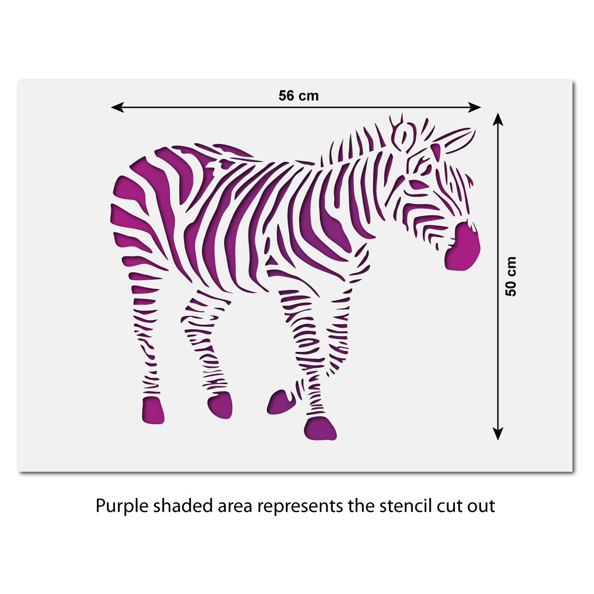 CraftStar Zebra Wall Stencil - A1 Size