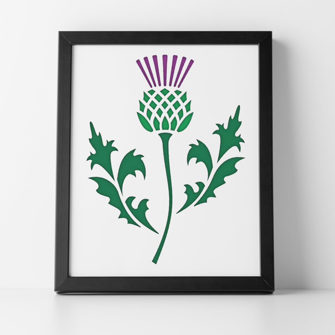 CraftStar Scottish Thistle Stencil - Framed Artwork