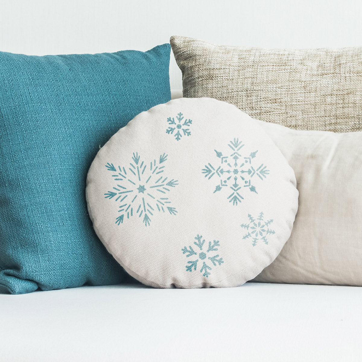 CraftStar Snowflake Stencil Set on fabric