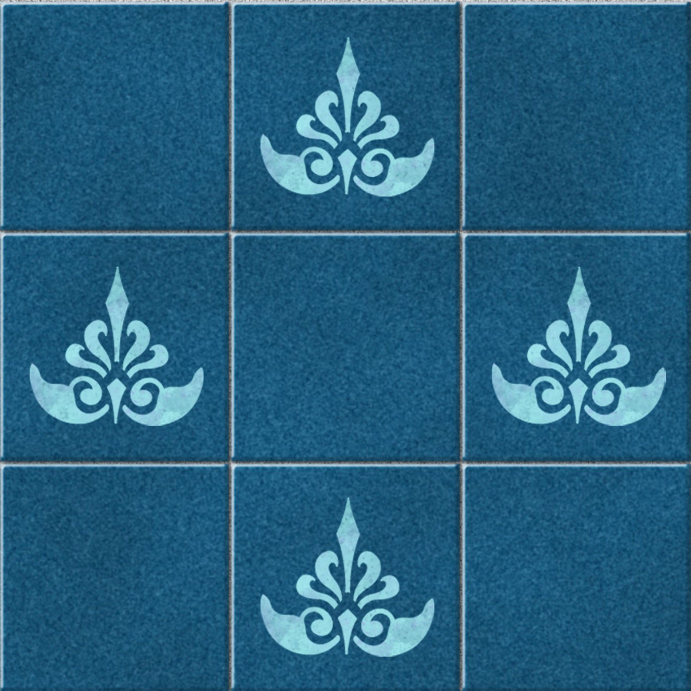 CraftStar Ornate Fleur De Lys Stencil on tiles