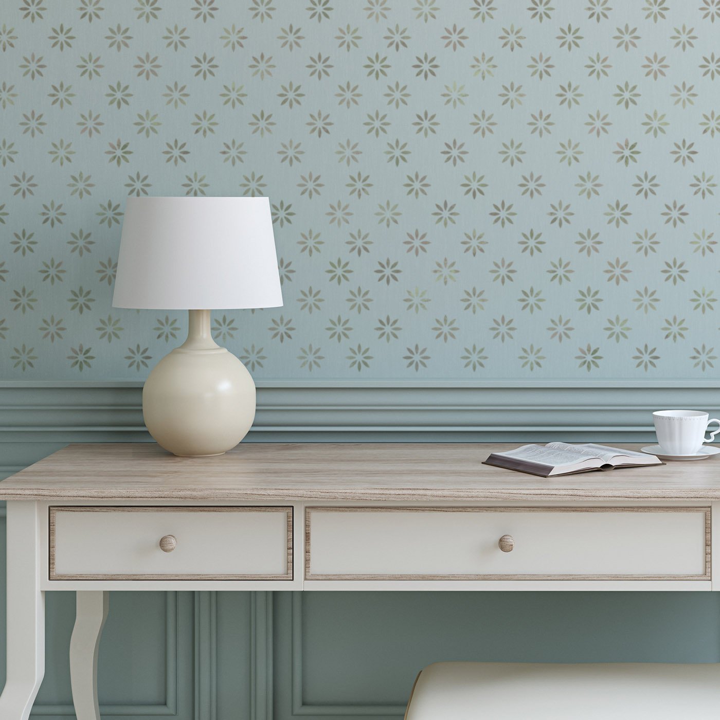CraftStar 5 cm Flower Pattern Wall Stencil