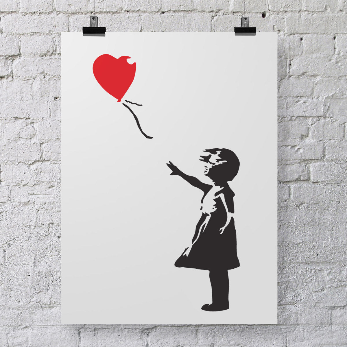CraftStar Banksy Balloon Girl Stencil on Poster
