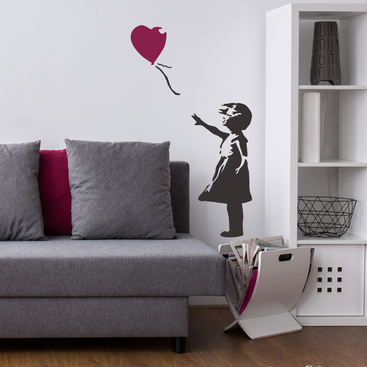CraftStar Banksy Balloon Girl Stencil on Wall