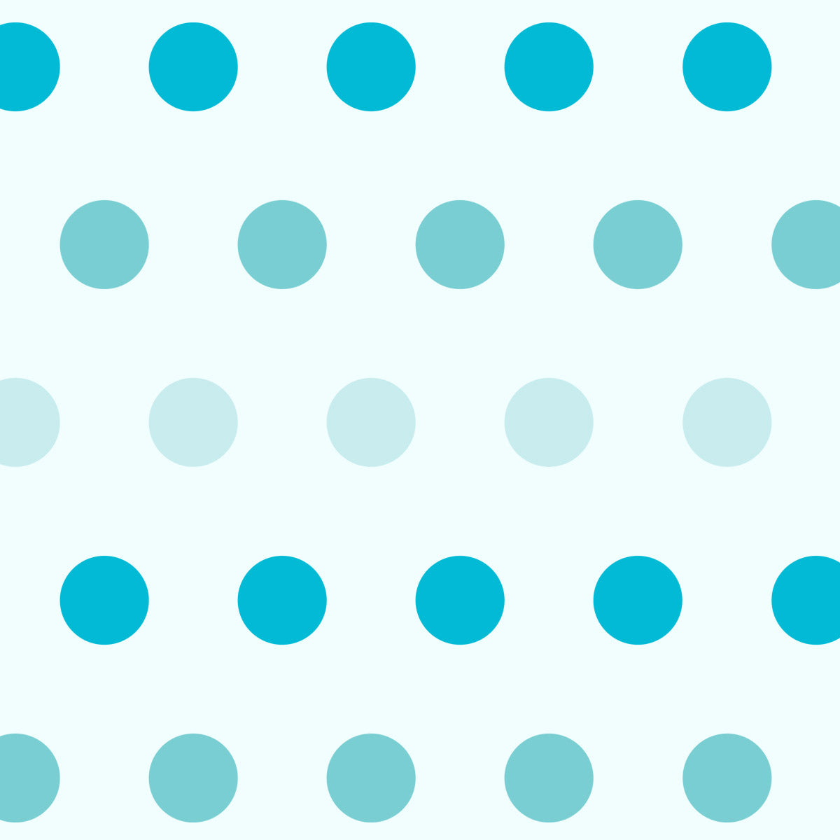Large Polka Dot Pattern Wall Stencil in Blues Close up
