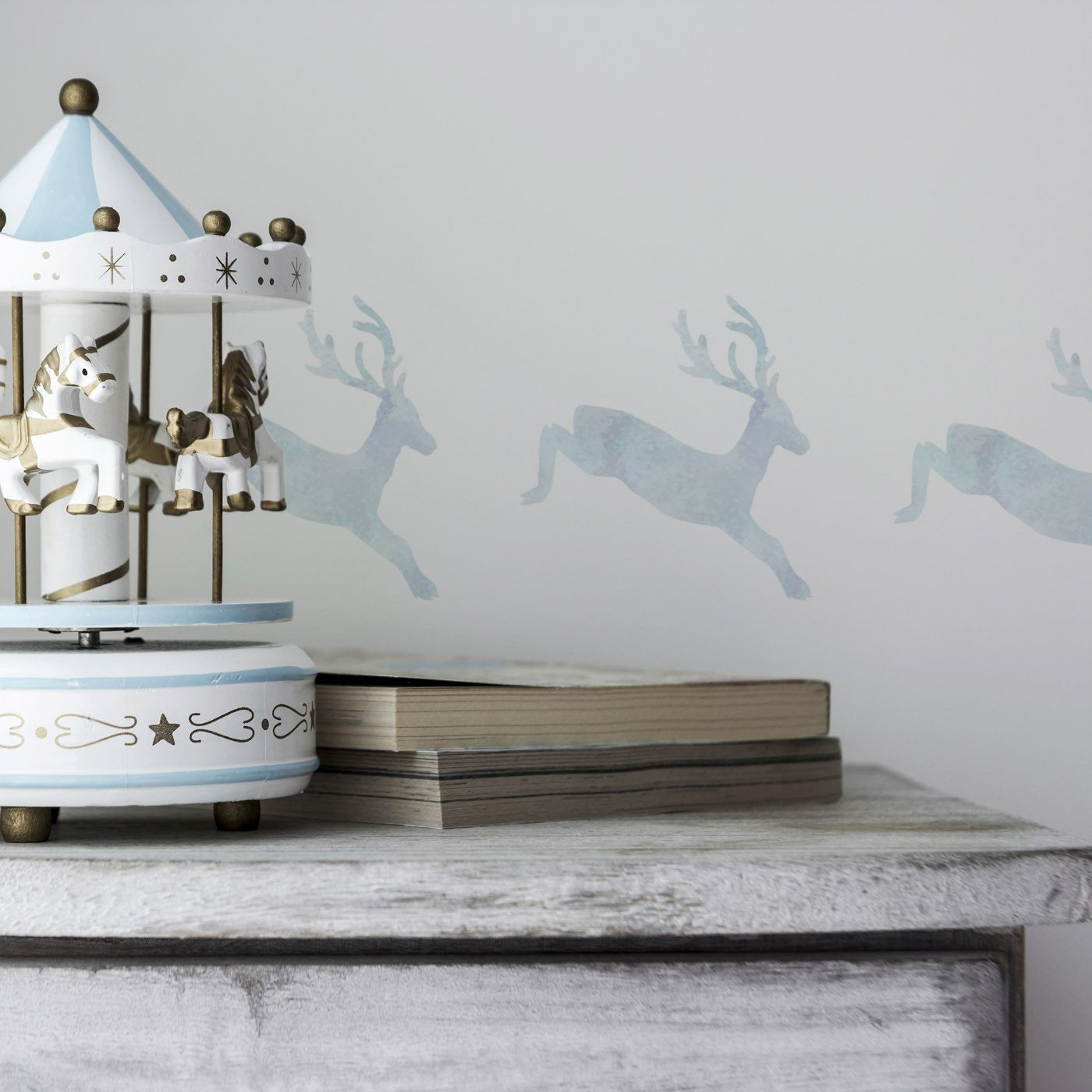 CraftStar Leaping Stag Stencil in greys