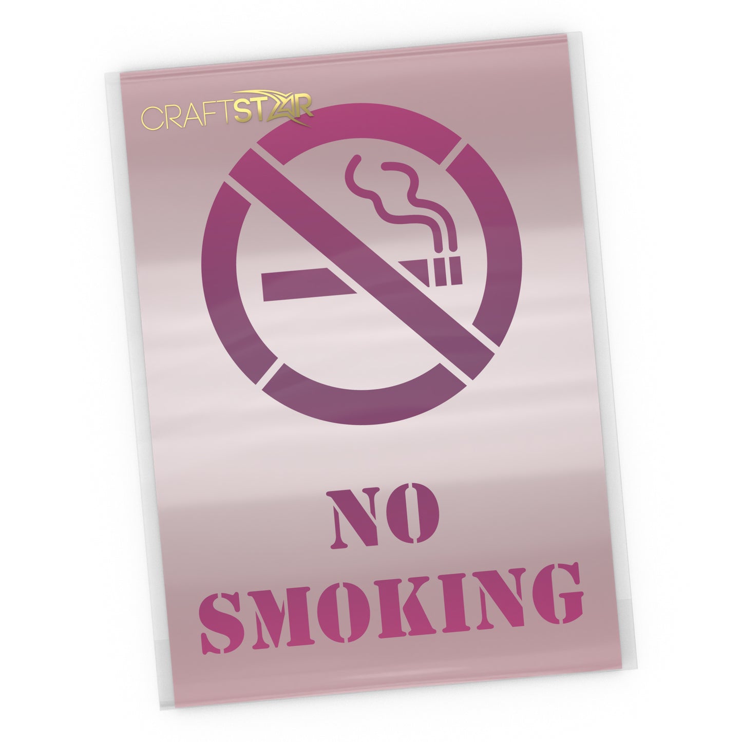 No Smoking Sign Stencil - Health and Safety Template
