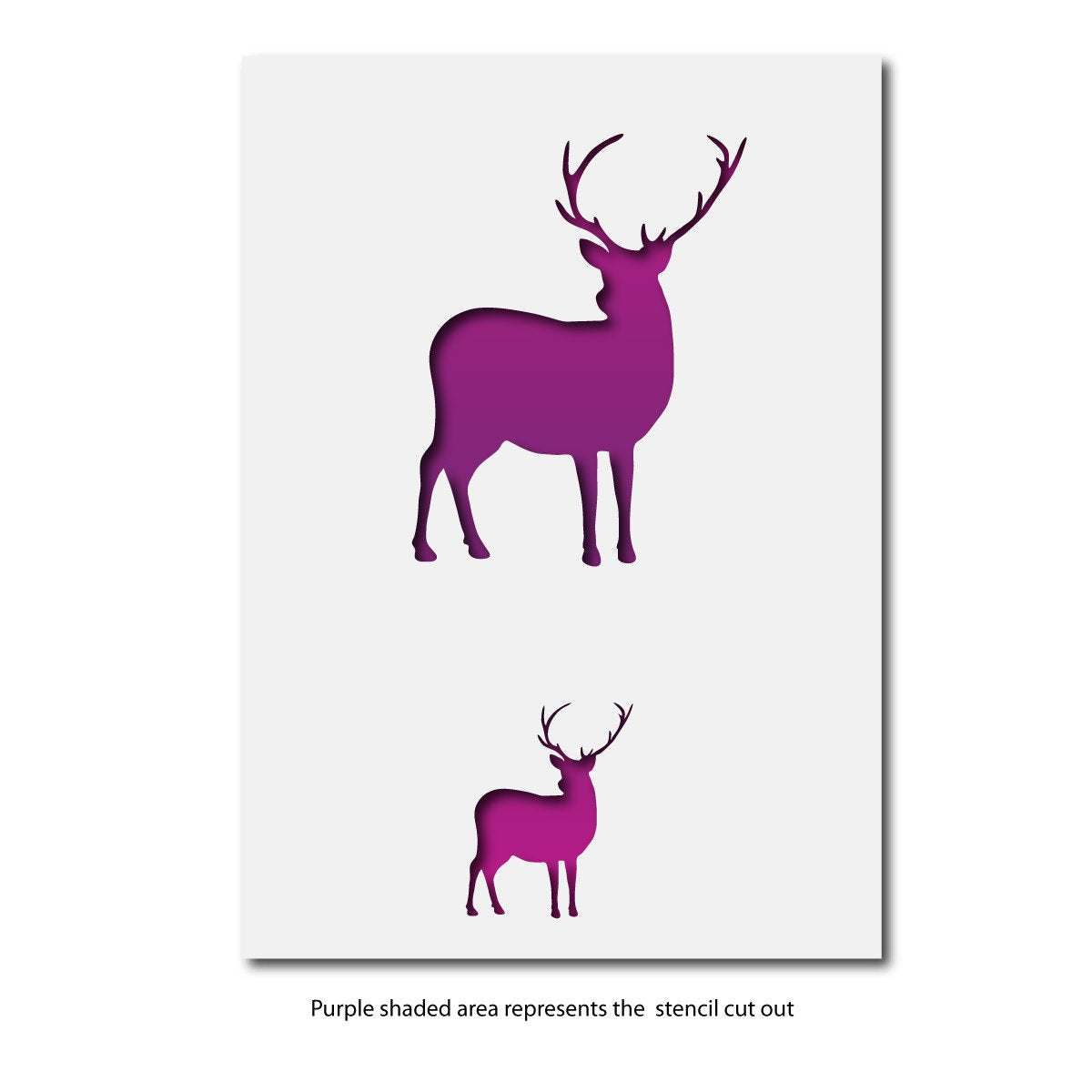 CraftStar Small Stag Craft Stencils Layout