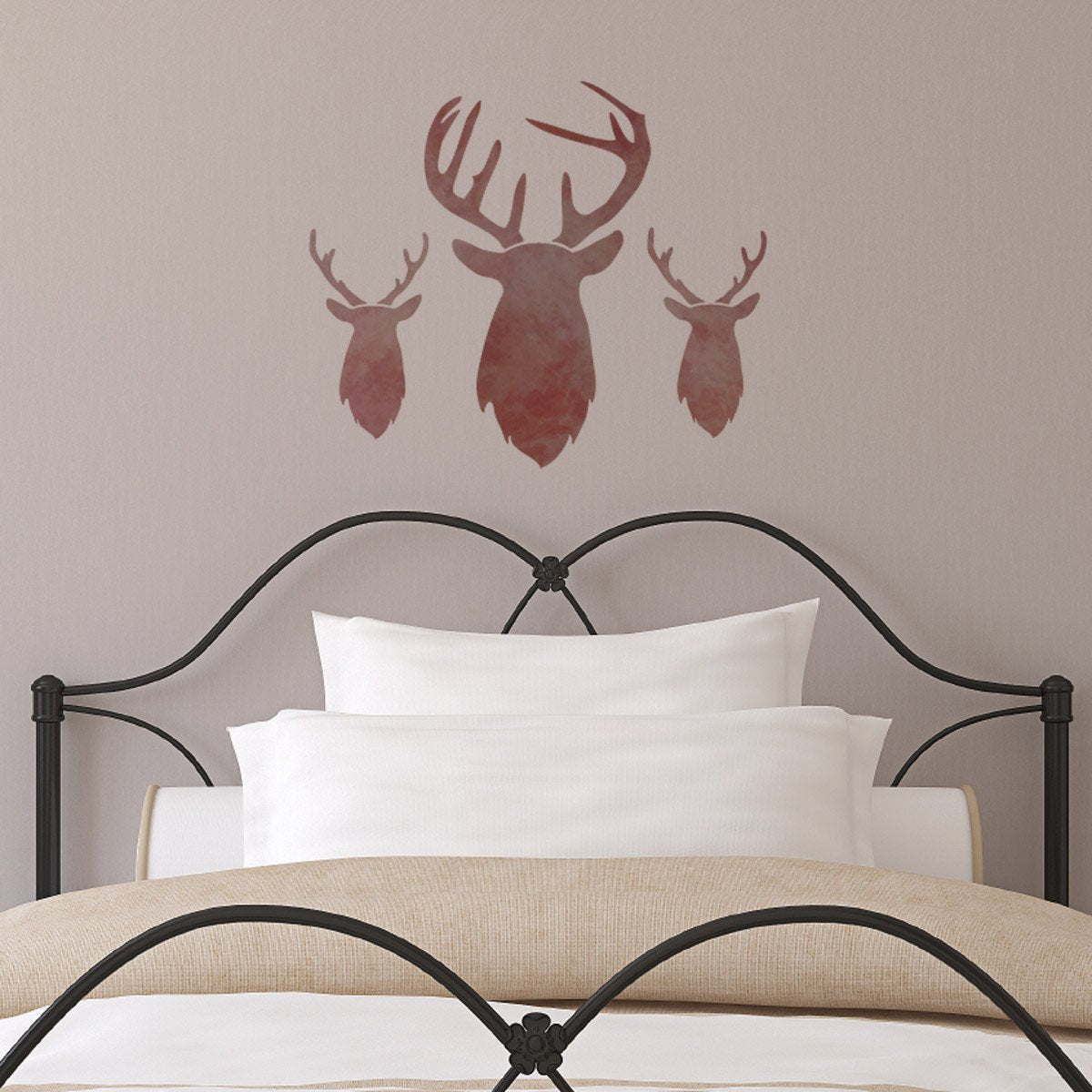 CraftStar Stag Head Stencil on Wall