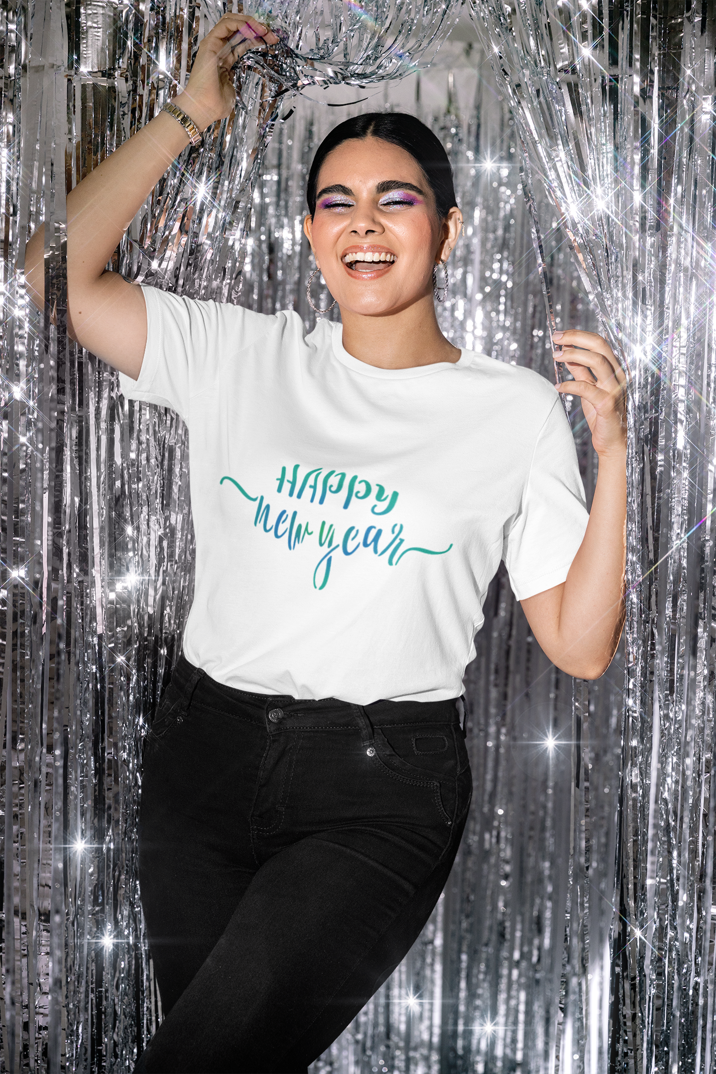 Craftstar Happy New Year Stencil used for fabric painting