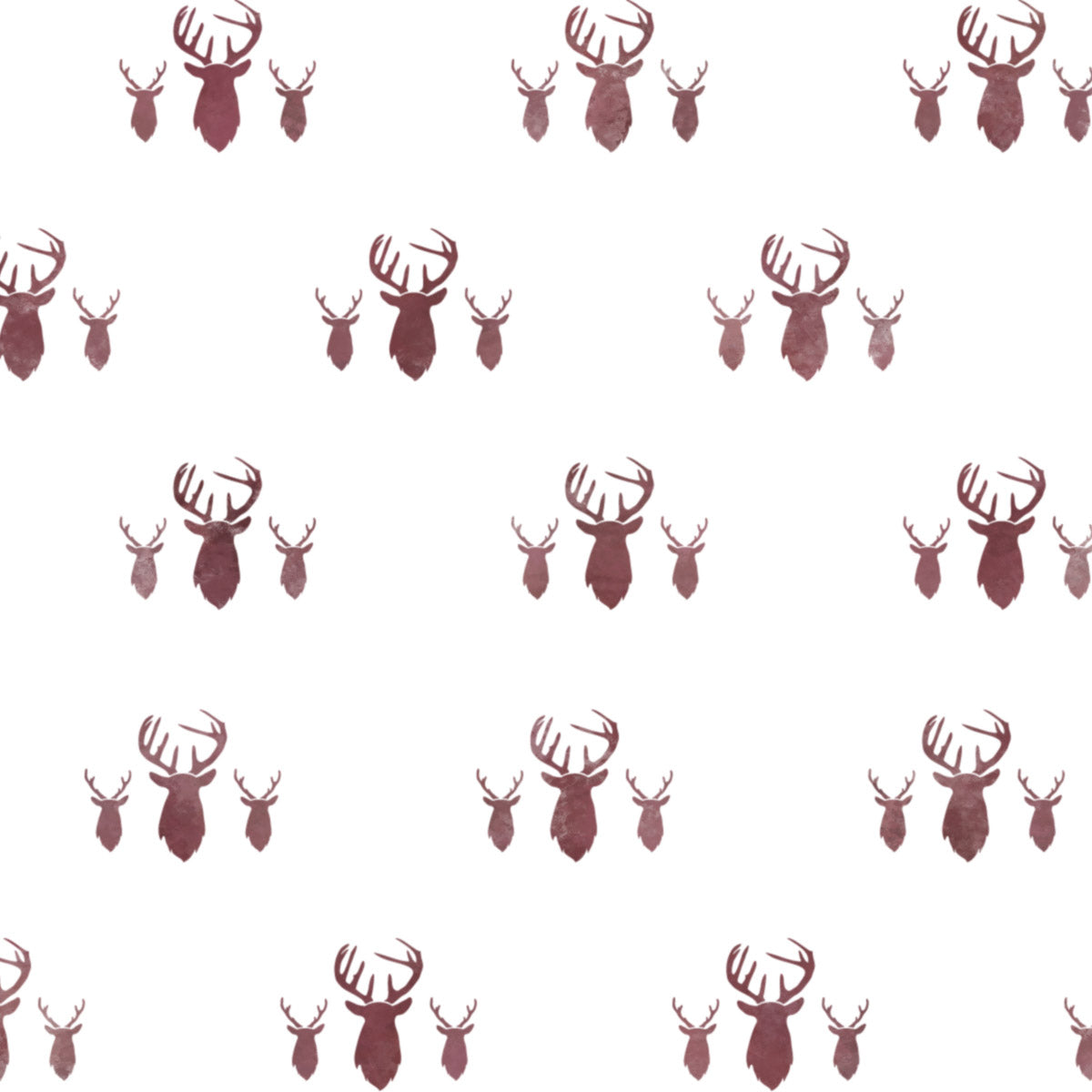 CraftStar Stag Heads Repeating Pattern Stencil Close up