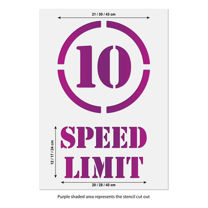 5mph Speed Limit Sign Stencil SIze Guide