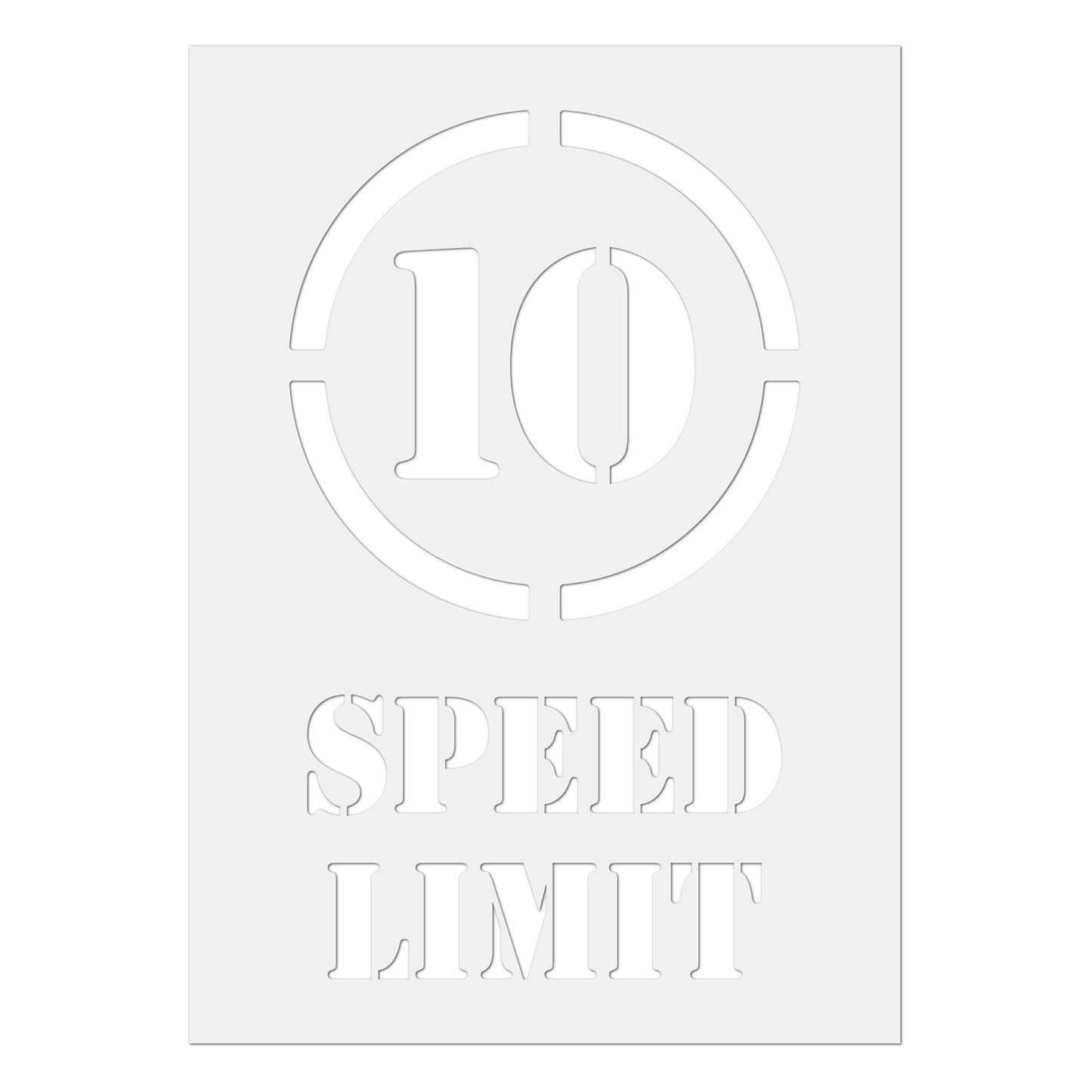 10mph Speed Limit Sign Stencil 