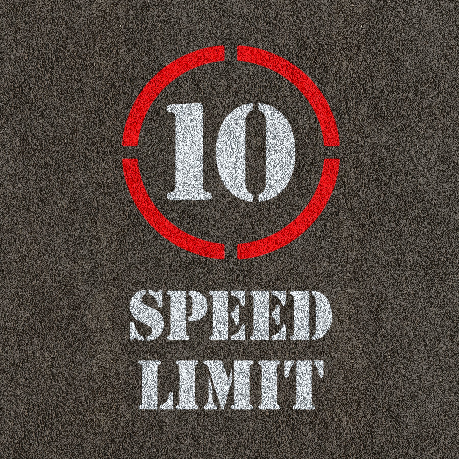 5mph Speed Limit Sign Stencil 