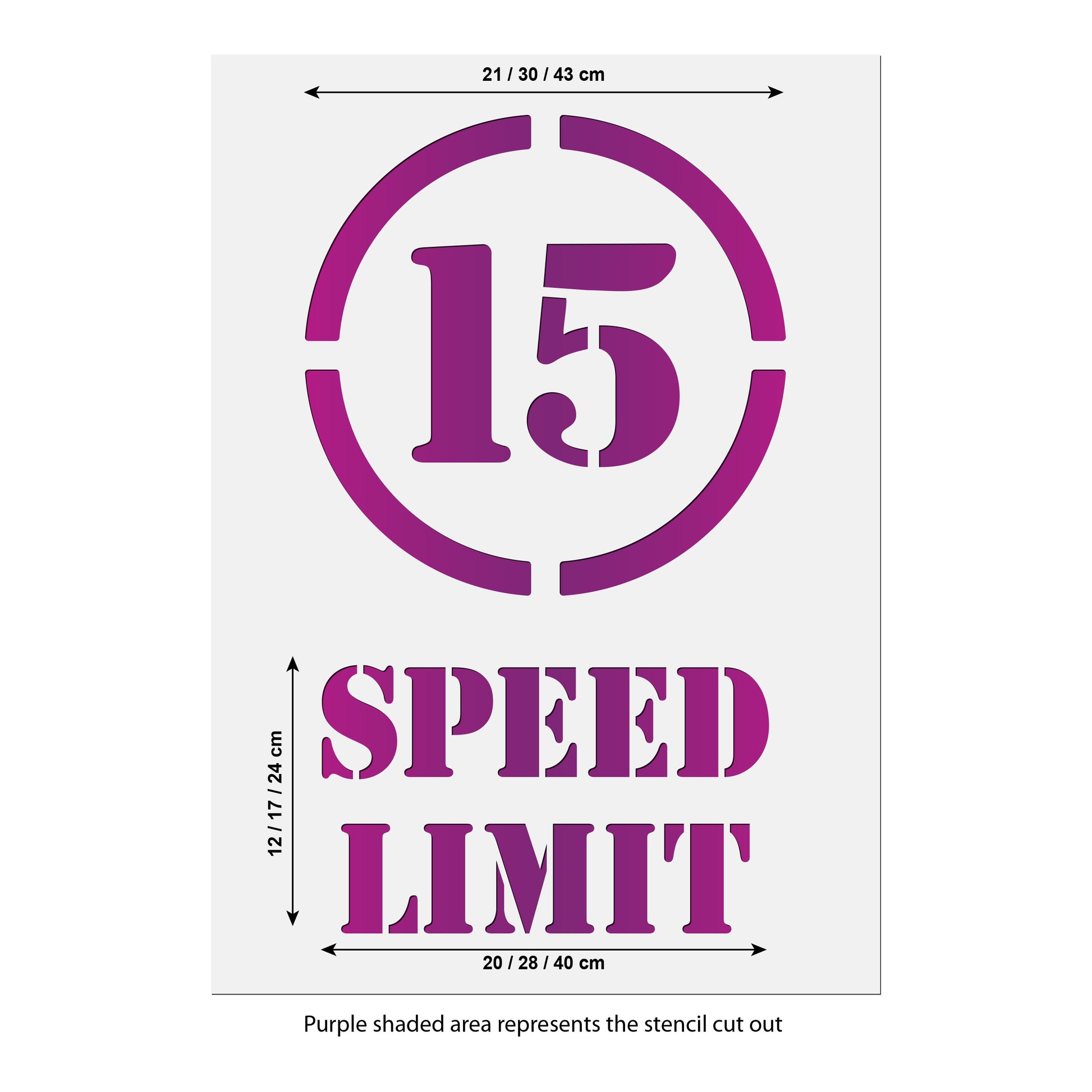 5mph Speed Limit Sign Stencil 