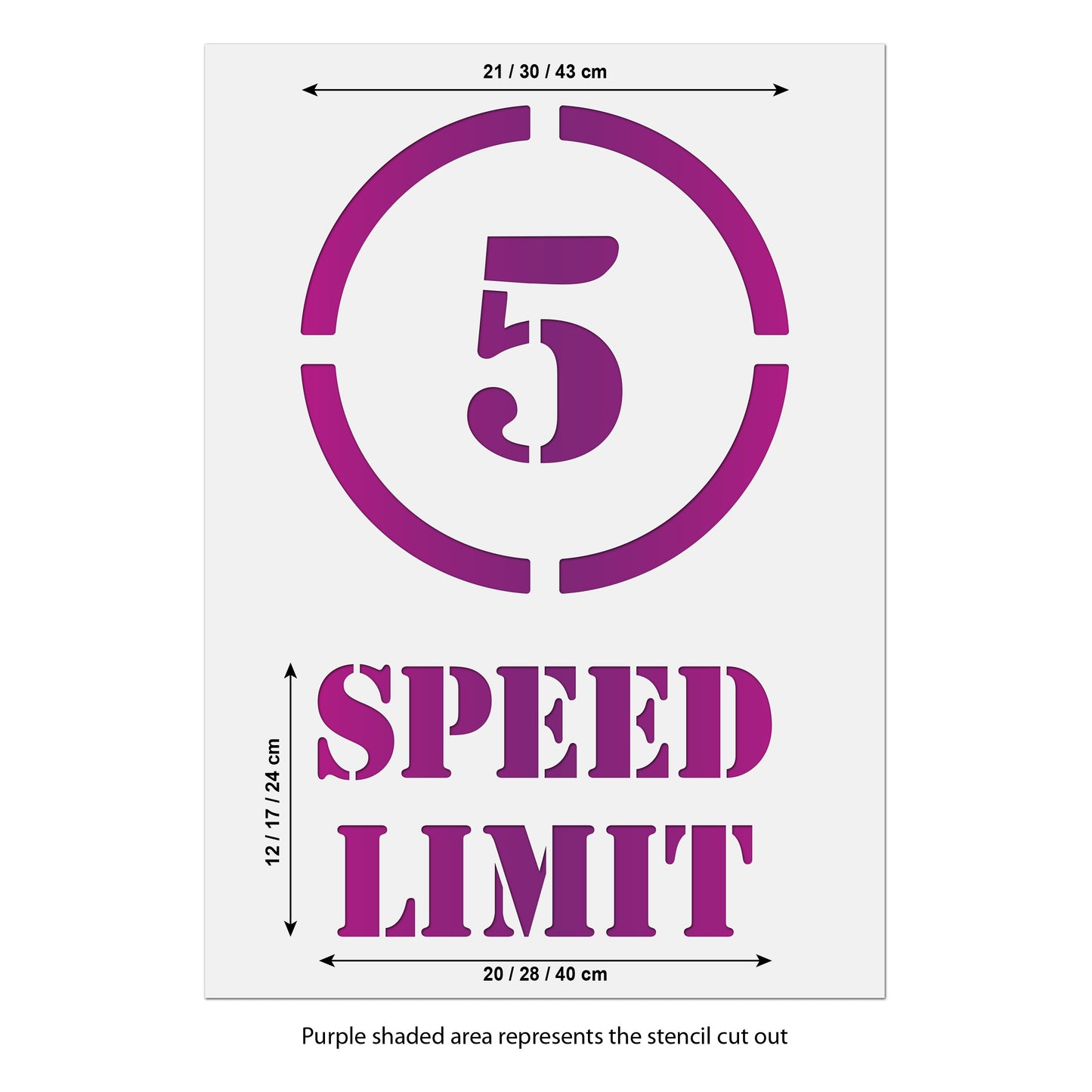 5mph Speed Limit Sign Stencil Size Guide