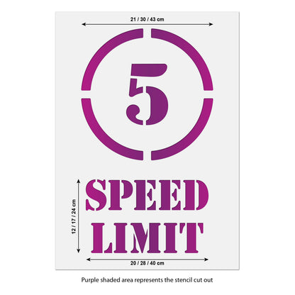5mph Speed Limit Sign Stencil Size Guide