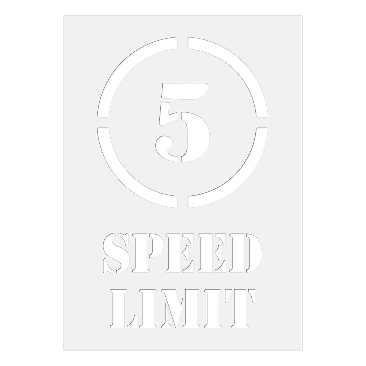 5mph Speed Limit Sign Stencil 