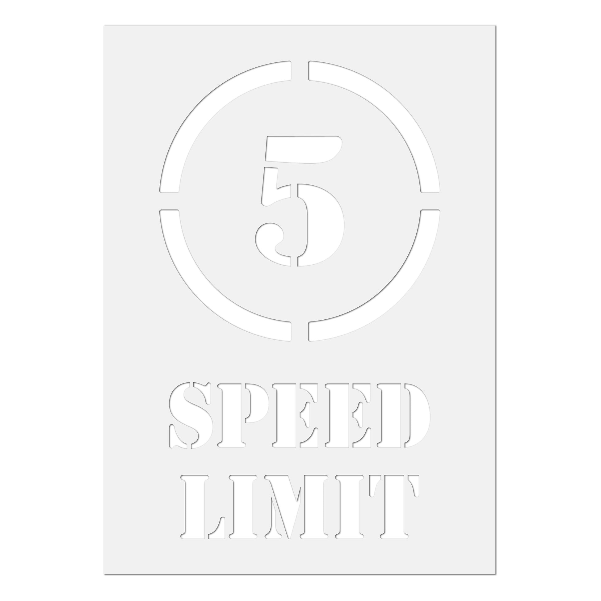 5mph Speed Limit Sign Stencil 
