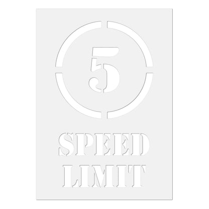 5mph Speed Limit Sign Stencil 