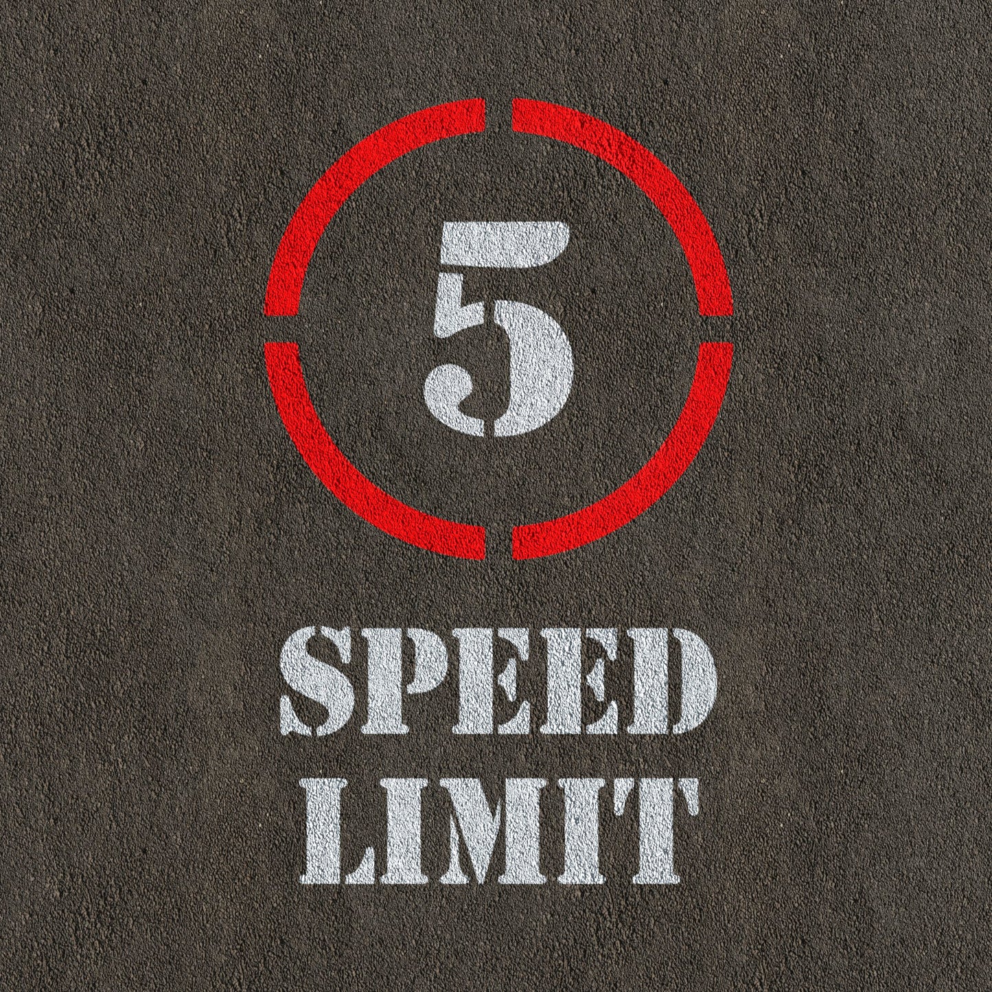 5mph Speed Limit Sign Stencil 