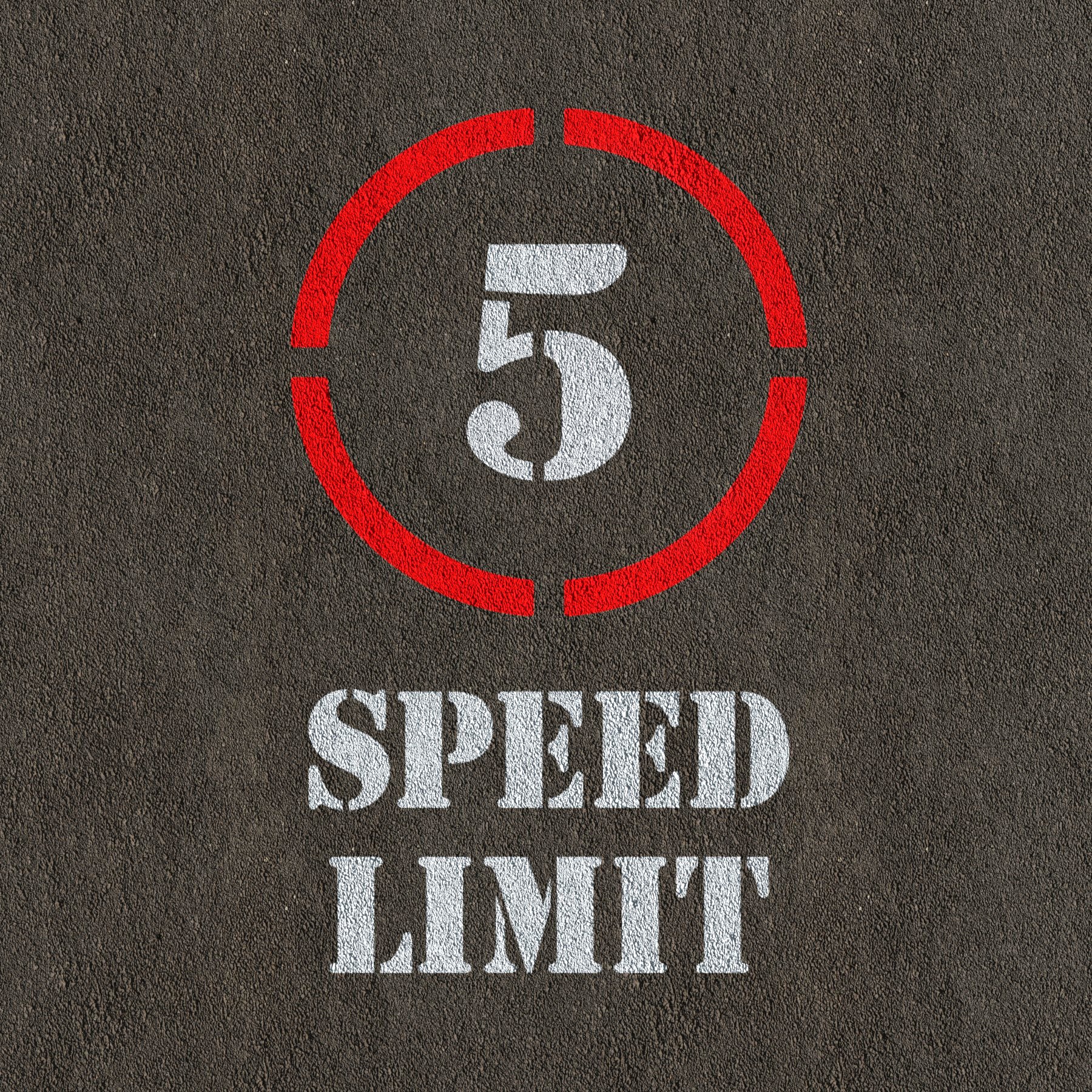 5mph Speed Limit Sign Stencil 