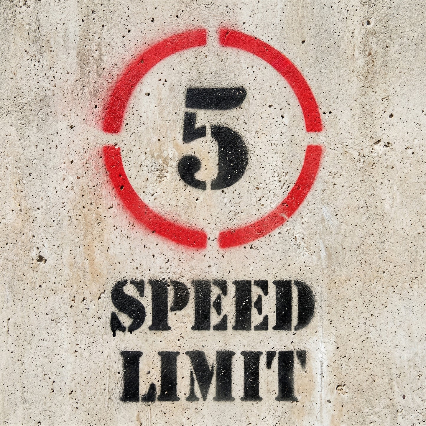 5mph Speed Limit Sign Stencil 