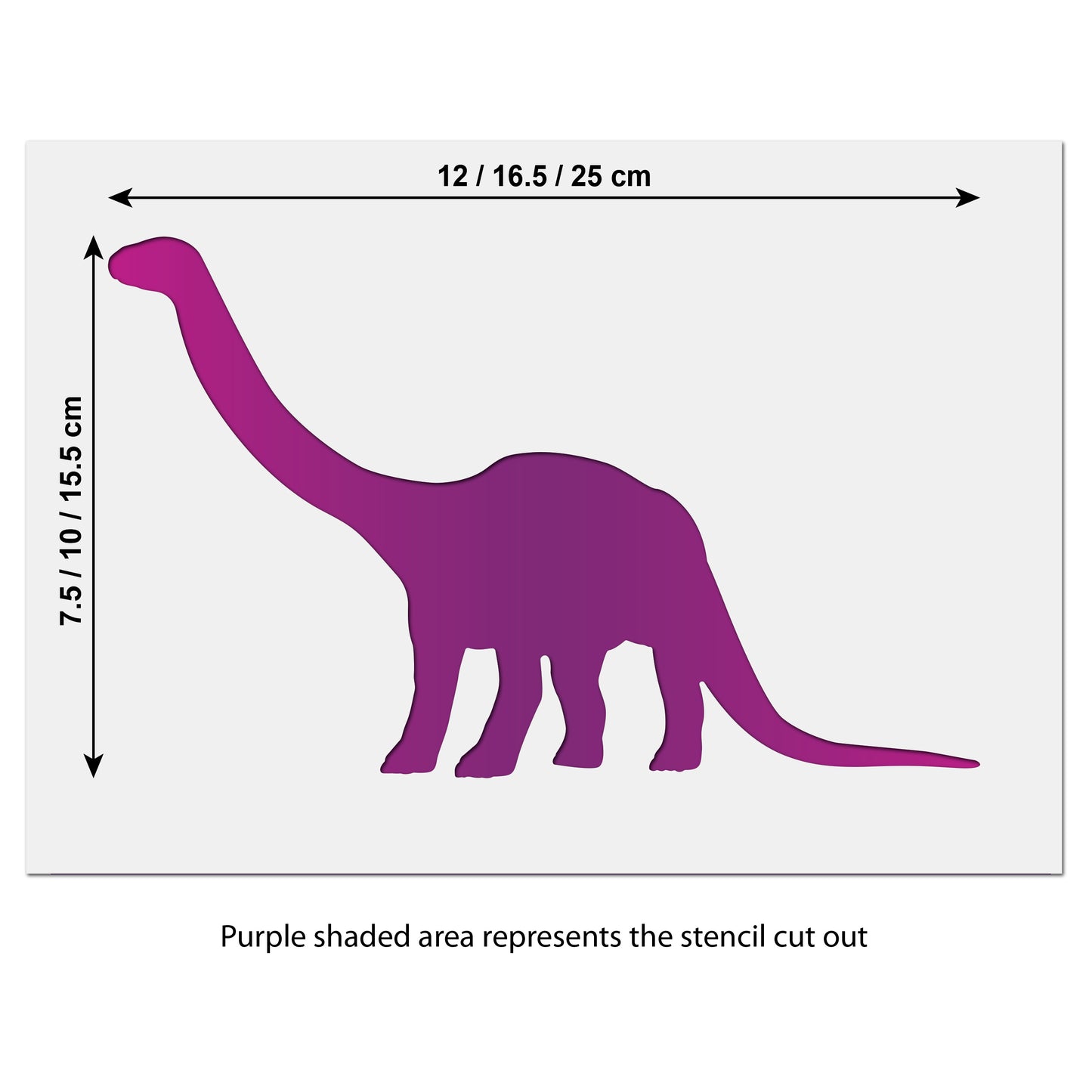 Brontosaurus dinosaur stencil template