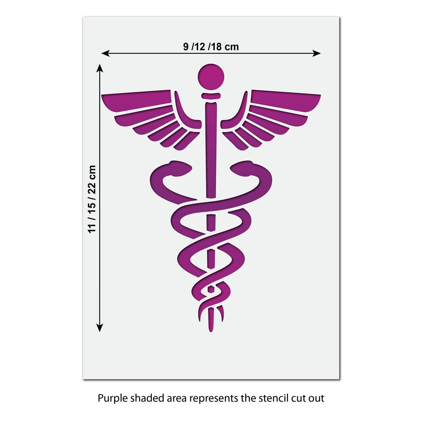 Medical Staff Stencil size guide