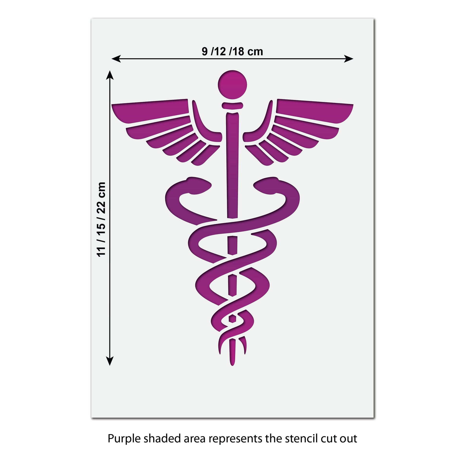 Medical Staff Stencil size guide