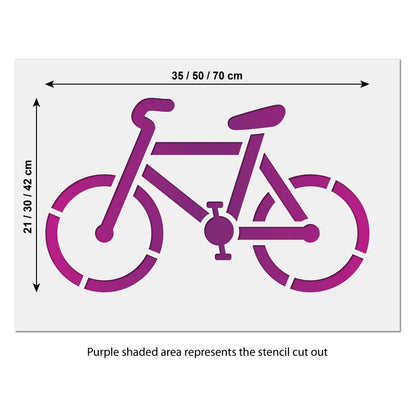 CraftStar Bike Icon Stencil size guide