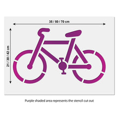 CraftStar Bike Icon Stencil size guide
